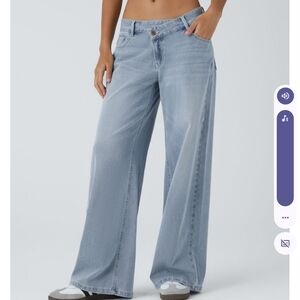 Halara Cross front jeans NWT $49on Halara Website